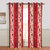 Gharshingar Primium Red Abstract Polyester Set of 2 Curtains
