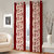 Gharshingar Primium Maroon Abstract Polyester Set of 6 Curtains