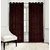 Gharshingar Primium Brown Abstract Polyester Set of 4 Curtains