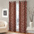 Gharshingar Primium Brown Abstract Polyester Set of 4 Curtains
