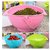 Evershine New 2 In 1 Practical Vegetable Basin Wash Rice Sieve Fruit Bowl Fruit Basket Kitchen (Colour May Vary)