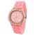 Varni Retail Pink Silicon Strap With Stylish Designer Pink Dial Women Wirst Watch For Girls