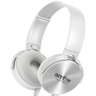 Arrow Extra Bass Stereo Boom Headphones with Mic Active Noise Cancelling Headsets for iPhone iPad iPod Android Smartphon