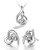 RM Jewellers 92.5 Sterling Silver American Diamond Solitaire Pendant Set For Women ( RMJPS88839 )