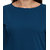 Janasya Women's Turquoise Solid Crepe A-Line Kurti