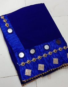 blue desinger marble chiffon saree with bouse piece