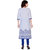 Om Boutique  Blue Printed Summer Cotton Crepe Kurti for Women's and Girls