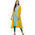 Janasya Women's Yellow Printed Crepe A-Line Kurti