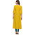 Janasya Women's Yellow Printed Crepe A-Line Kurti