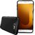 Luxury Hybrid Black CARBON FIBRE Brushed Soft Rubber Back Cover For Samsung Galaxy J7 Prime