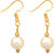 Sparkling Gold Plated Alloy 3 Chain Necklace with White Pearls