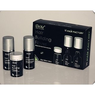 Dexe Hair Building Fiber Full Kit With Hair Building Fibers + Hair Locking Spray and Hair Cleaning Shampoo