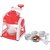Famous Ice Snow Maker With 3-Icebowls, 1-Glass, 6-Sticks, 1-Ice Snow Dish (Red)
