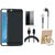 Redmi Note 4 Soft Silicon Slim Fit Back Cover with Ring Stand Holder, Tempered Glass, Earphones and USB Cable