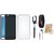 Vivo Y55L Soft Silicon Slim Fit Back Cover with Ring Stand Holder, Silicon Back Cover, Selfie Stick, Digtal Watch and Earphones