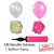 100 pieces Pink and White Metallic Balloons with Balloon Pump for Birthday decorations