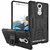 Anvika Defender Tough Hybrid Armour Shockproof Hard PC + TPU with Kick Stand Rugged Back Case Cover for Lenovo K5 Note - Black