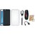 Vivo Y55L Back Cover with Ring Stand Holder, Silicon Back Cover, Selfie Stick, Digtal Watch and OTG Cable