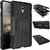Anvika Dual Armor Kick Stand Back Cover Case for Lenovo Vibe P1 (Black)