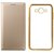 Chrome Tpu Back Cover with Golden Border for Oppo Neo 7 with Free Leather Finish Flip Cover, USB Cable and AUX Cable