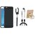 Moto C Plus Silicon Anti Slip Back Cover with Ring Stand Holder, Selfie Stick, Earphones and USB Cable