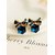Square Bow Stud Earrings