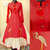 Madhvi Fashion New Excellent Red Chanderi Anarkali Style Kurtis