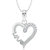 Vidhi Jewels Rhodium Plated Heart LOVE Diamond Studded Alloy and Brass Pendant for Women  Girls VP277R