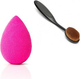 Shape n Style Set of Beauty Blender and Makeup Brush  (Set of)