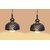 AH  Black Color With Golden Shading Iron  Pendant Light / Ceiling Lamp Ceiling Light / Hanging Lamp Hanging Light ( Pack of 2 )