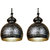 AH  Black Color With Silver Shading Iron  Pendant Light / Ceiling Lamp Ceiling Light / Hanging Lamp Hanging Light ( Pack of 2 )
