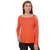 Jollify Orange Polyester Sleeve Cut with Bandage Top For Women