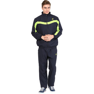 Buy Aurro Sports Blue Polyester Long Sleeve Zipper Track Suit