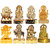 Ganesh Laxmi Durga Saraswati Hanuman Shiv Radha Krishna Gai Krishna Gold Plated- 8 Pcs