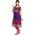 Mytri Women's Violet Cambric Printed A-Line Kurta