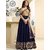 Salwar Soul Womens Blue Banglory Silk And Net womens Party Wear Semi Stitched Long Anarkali Suit For Womens  Girls
