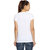 SharkTribe Womens' White Graphic Print Round Neck Tshirts