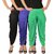 Dhoti Pants Women - Culture the Dignity Women's Lycra Side Plated Dhoti Patiala Salwar Harem Pants Combo - C_SP_DH_BB1G - Black - Blue - Green - Pack of 3