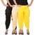 Dhoti Pants Women - Culture the Dignity Women's Lycra Side Plated Dhoti Patiala Salwar Harem Pants Combo - C_SP_DH_BCY - Black - Cream - Yellow - Pack of 3