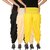 Dhoti Pants Women - Culture the Dignity Women's Lycra Side Plated Dhoti Patiala Salwar Harem Pants Combo - C_SP_DH_BCY - Black - Cream - Yellow - Pack of 3