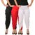 Dhoti Pants Women - Culture the Dignity Women's Lycra Side Plated Dhoti Patiala Salwar Harem Pants Combo - C_SP_DH_BRW - Black - Red - White - Pack of 3