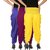 Dhoti Pants Women - Culture the Dignity Women's Lycra Side Plated Dhoti Patiala Salwar Harem Pants Combo - C_SP_DH_B1P1Y - Blue - Purple - Yellow - Pack of 3