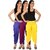 Dhoti Pants Women - Culture the Dignity Women's Lycra Side Plated Dhoti Patiala Salwar Harem Pants Combo - C_SP_DH_B1P1Y - Blue - Purple - Yellow - Pack of 3