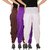 Dhoti Pants Women - Culture the Dignity Women's Lycra Side Plated Dhoti Patiala Salwar Harem Pants Combo - C_SP_DH_B2VW - Brown - Violet - White - Pack of 3