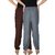 Culture the Dignity Women's Rayon Solid Casual Pants Office Trousers With Side Pockets Combo of 2 -  Brown -  Grey -  C_RPT_B2G1 -  Pack of 2 -  Free Size