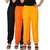 Culture the Dignity Women's Rayon Solid Casual Pants Office Trousers With Side Pockets Combo of 3 - Black - Orange - Yellow - C_RPT_BOY - Pack of 3 - Free Size