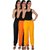 Culture the Dignity Women's Rayon Solid Casual Pants Office Trousers With Side Pockets Combo of 3 - Black - Orange - Yellow - C_RPT_BOY - Pack of 3 - Free Size