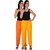 Culture the Dignity Women's Rayon Solid Casual Pants Office Trousers With Side Pockets Combo of 2 -  Orange -  Yellow -  C_RPT_OY -  Pack of 2 -  Free Size