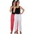 Culture the Dignity Women's Rayon Solid Casual Pants Office Trousers With Side Pockets Combo of 2 -  Pink -  White -  C_RPT_PW -  Pack of 2 -  Free Size