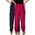 Culture the Dignity Women's Rayon Solid Casual Pants Office Trousers With Side Pockets Combo of 2 -  Navy Blue -  Magenta -  C_RPT_B3M1 -  Pack of 2 -  Free Size